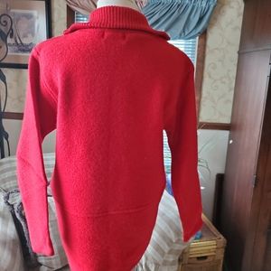 Boiled wool zip cardigan
